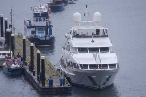 30 June 2020 - 10-16-57
Back on the town jetty for a third visit in a week - super yacht Bunty.

------------------------
Superyacht Bunty returns for a third visit.